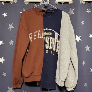 Urban Outfitters San Francisco spliced crew neck sweatshirt.